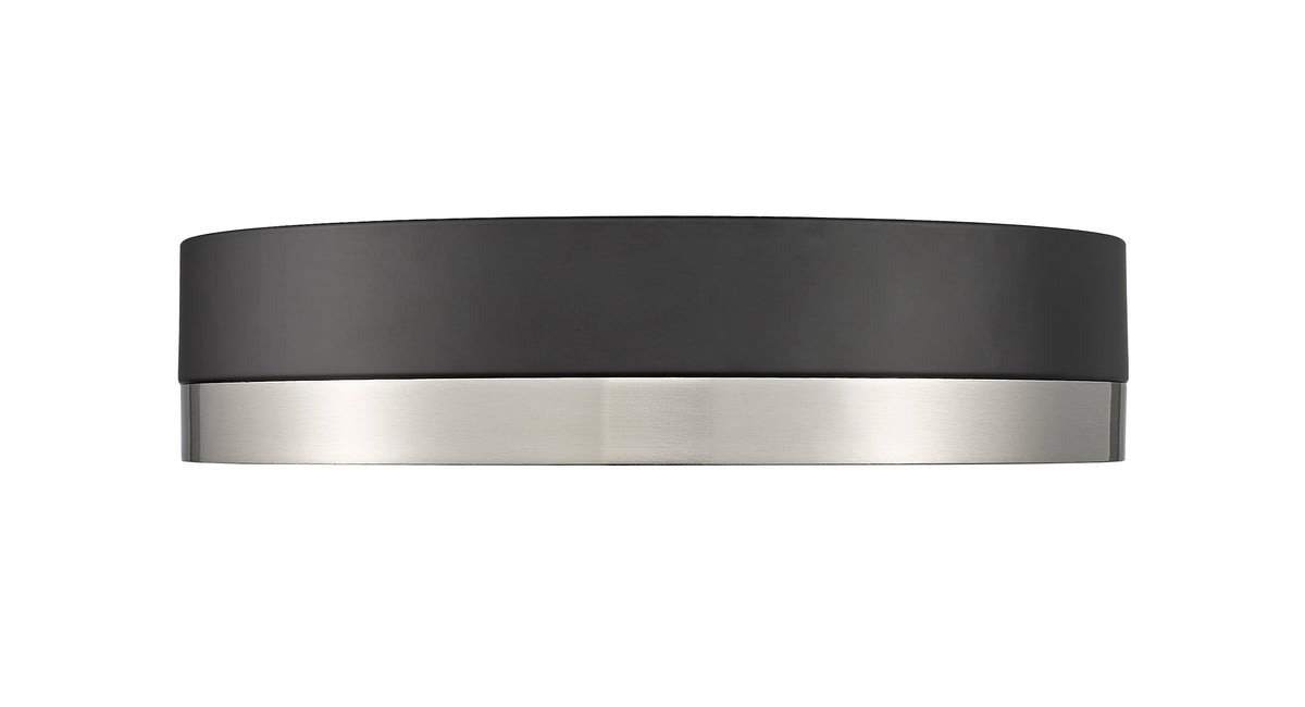Plafonnier Algar Noir mat + Nickel brossé, 12" – vue 4