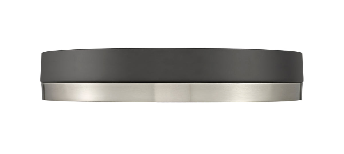 Plafonnier Algar Noir mat + Nickel brossé, 16" – vue 4