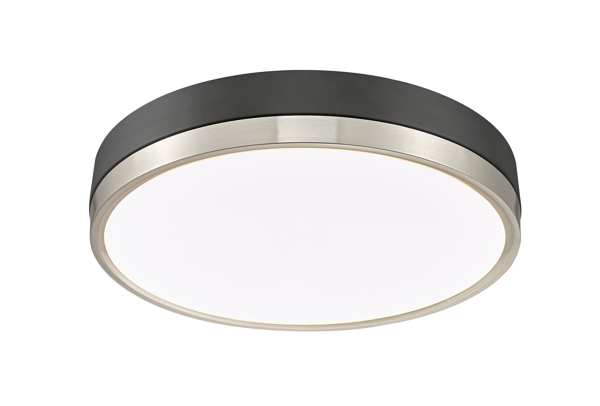 Plafonnier Algar Noir mat + Nickel brossé, 16" – vue 5