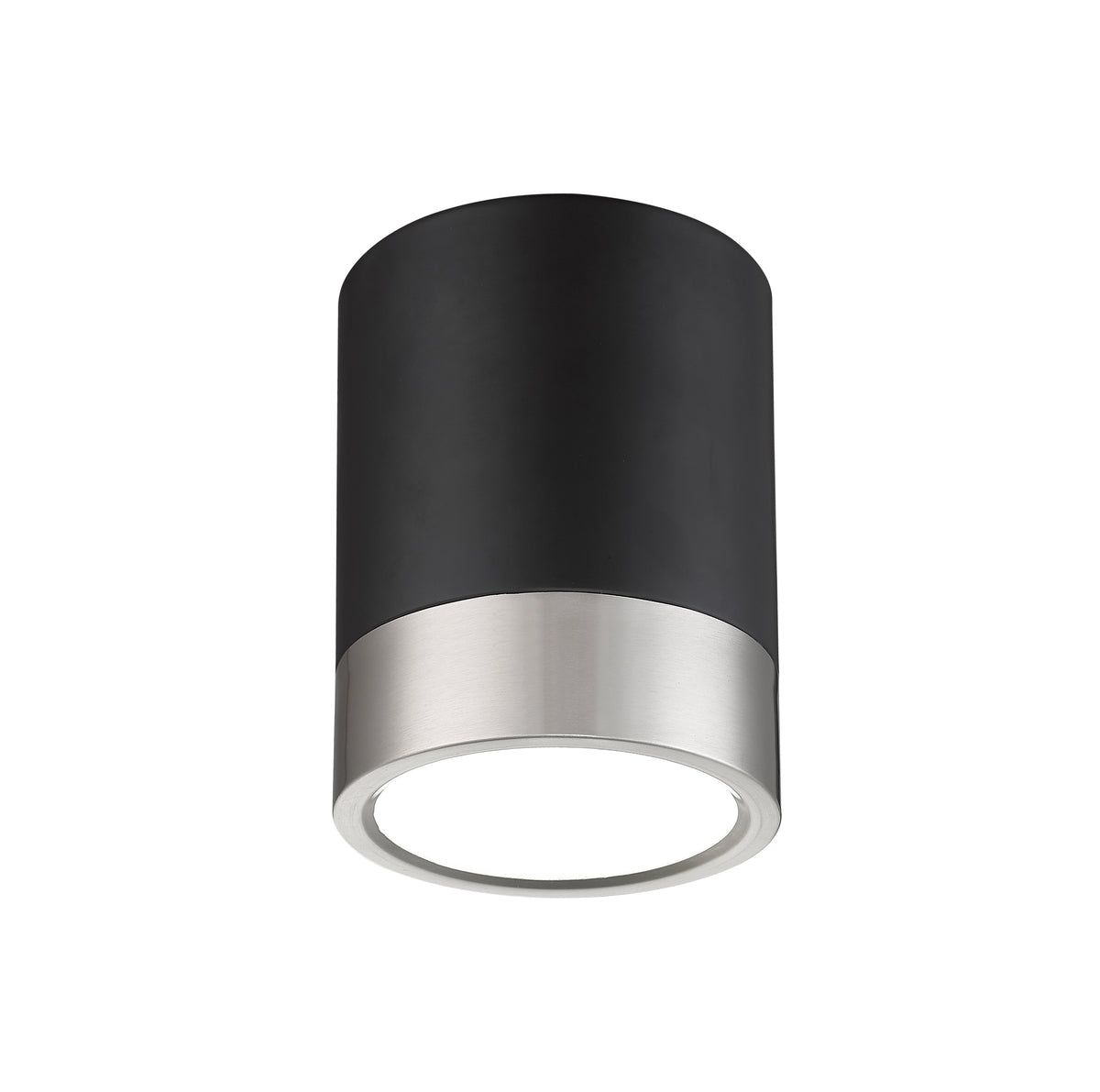 Plafonnier Algar Noir mat + Nickel brossé, 6" – vue 5