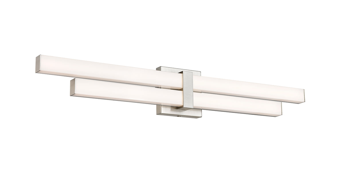Barre d'éclairage de salle de bain Zane Nickel brossé, 32" – vue 4