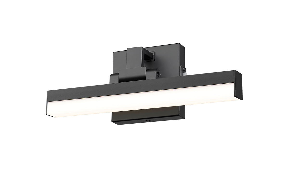 Barre d'éclairage de salle de bain Liam Noir mat, 13" – vue 4