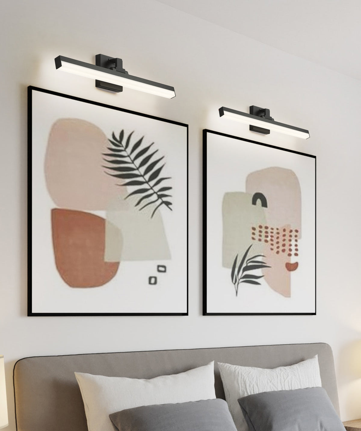 Barre d'éclairage de salle de bain Liam Noir mat, 25" – vue 3