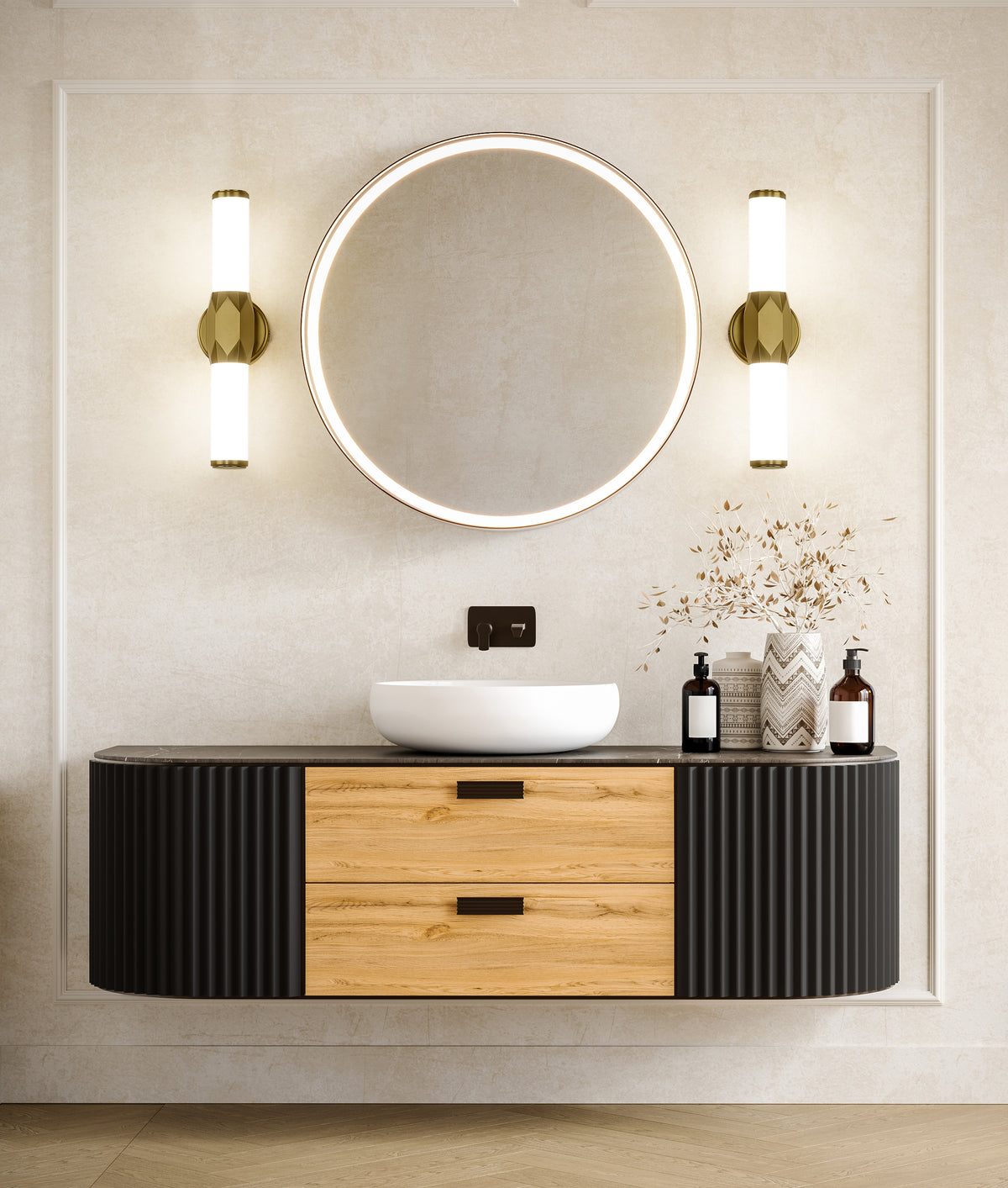 Barre d'éclairage de salle de bain Cooper Or moderne, 18" – vue 3