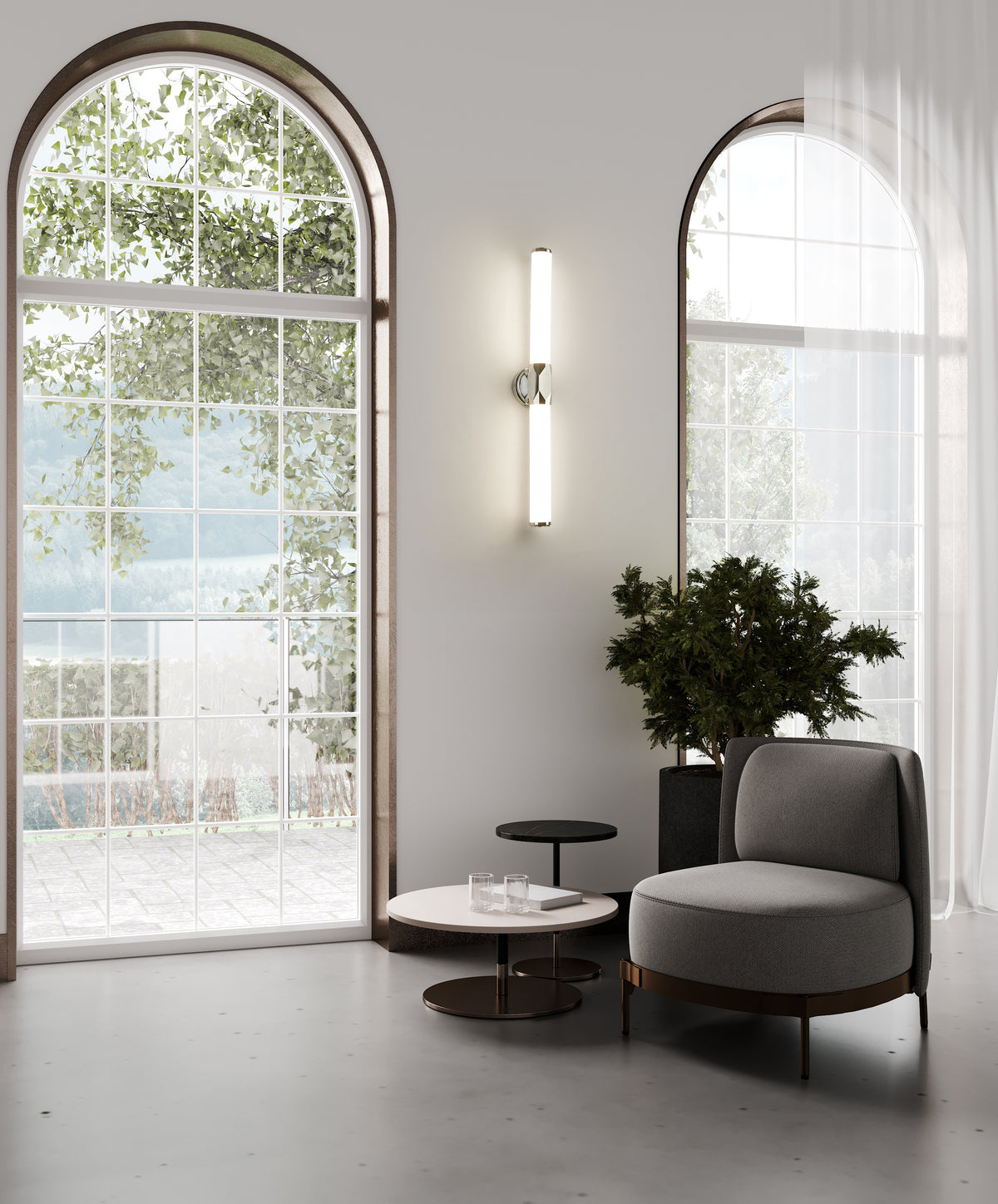 Barre d'éclairage de salle de bain Cooper Chrome, 32" – vue 3