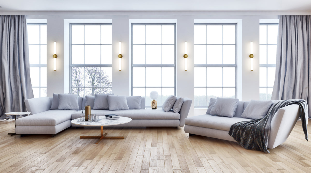 Barre d'éclairage de salle de bain Cooper Or moderne, 32" – vue 3