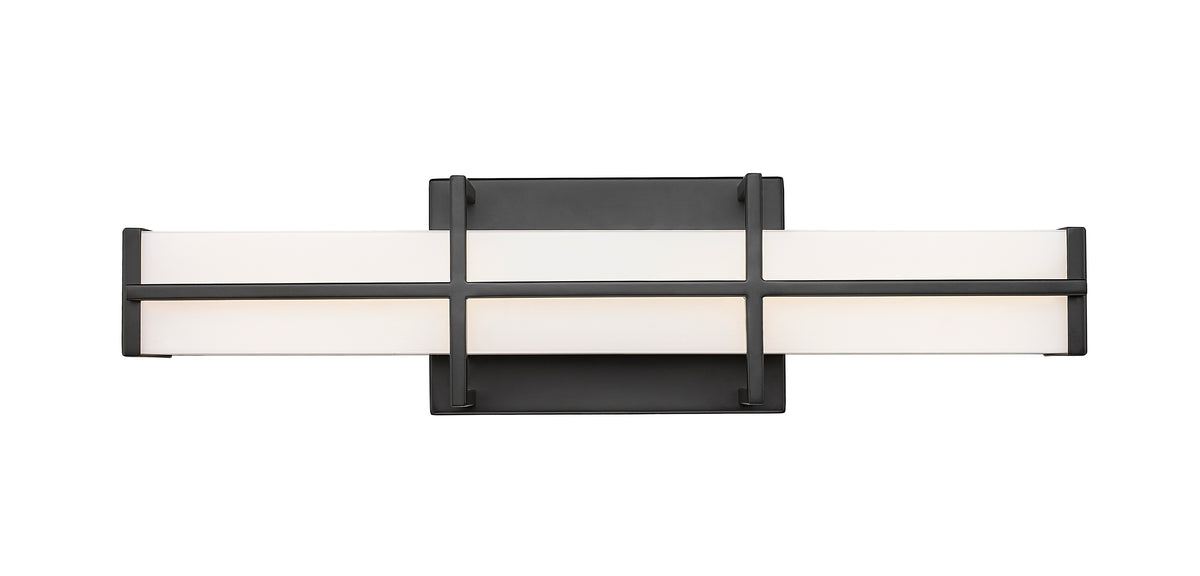 Barre d'éclairage de salle de bain Harrison Noir mat, 18" – vue 5
