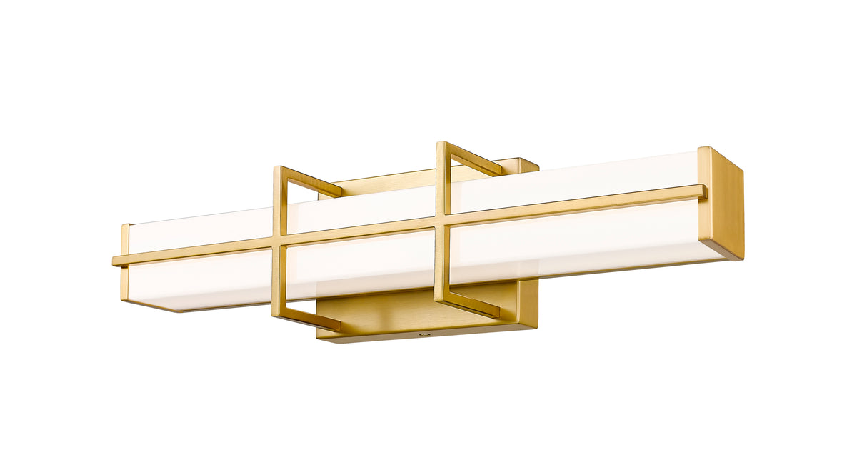 Barre d'éclairage de salle de bain Harrison Or moderne, 18" – vue 4
