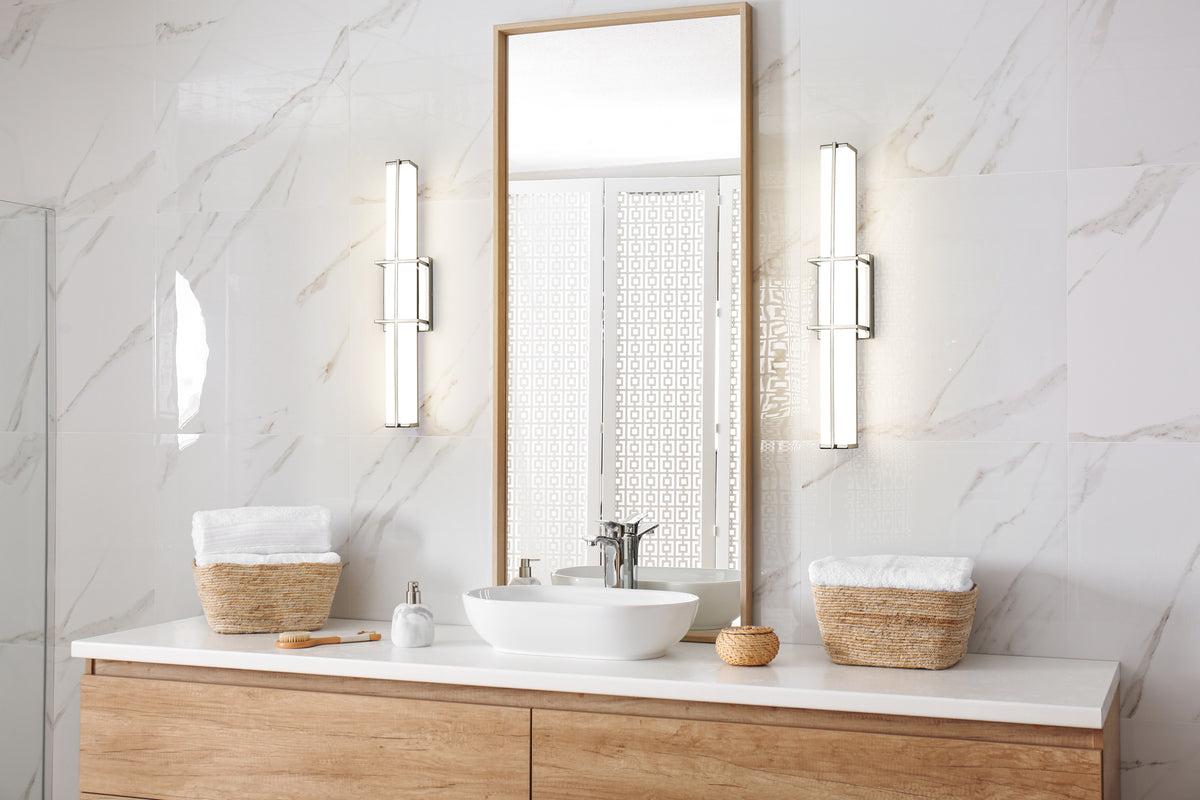 Barre d'éclairage de salle de bain Harrison Chrome, 25" – vue 3
