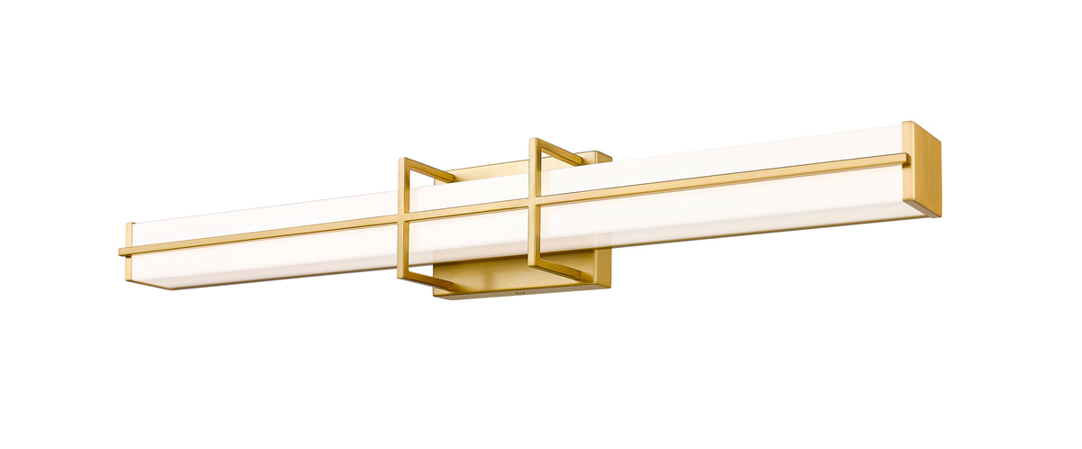 Barre d'éclairage de salle de bain Harrison Or moderne, 32" – vue 4
