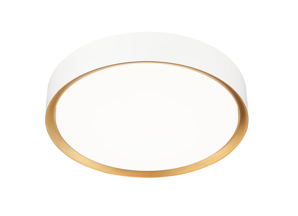 Plafonnier Kawan Blanc mat + Or moderne, 16" – vue 5