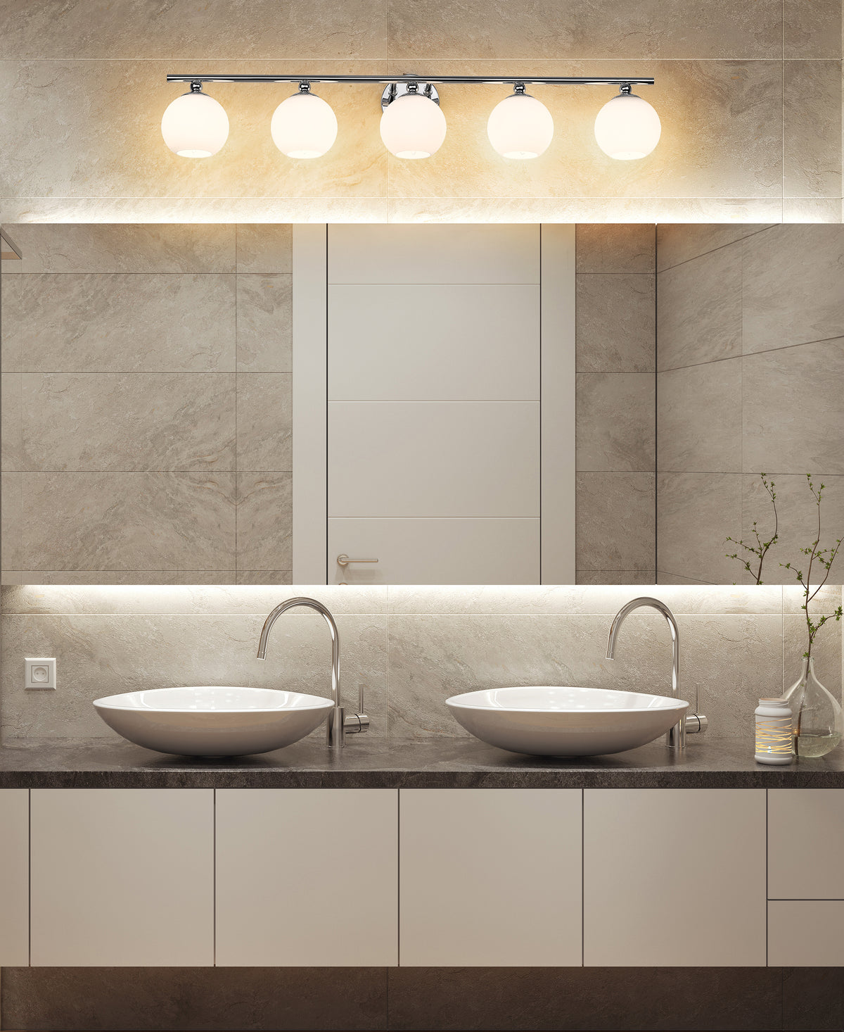 Luminaire de vanité Neoma Chrome, 38 1/4" – vue 2
