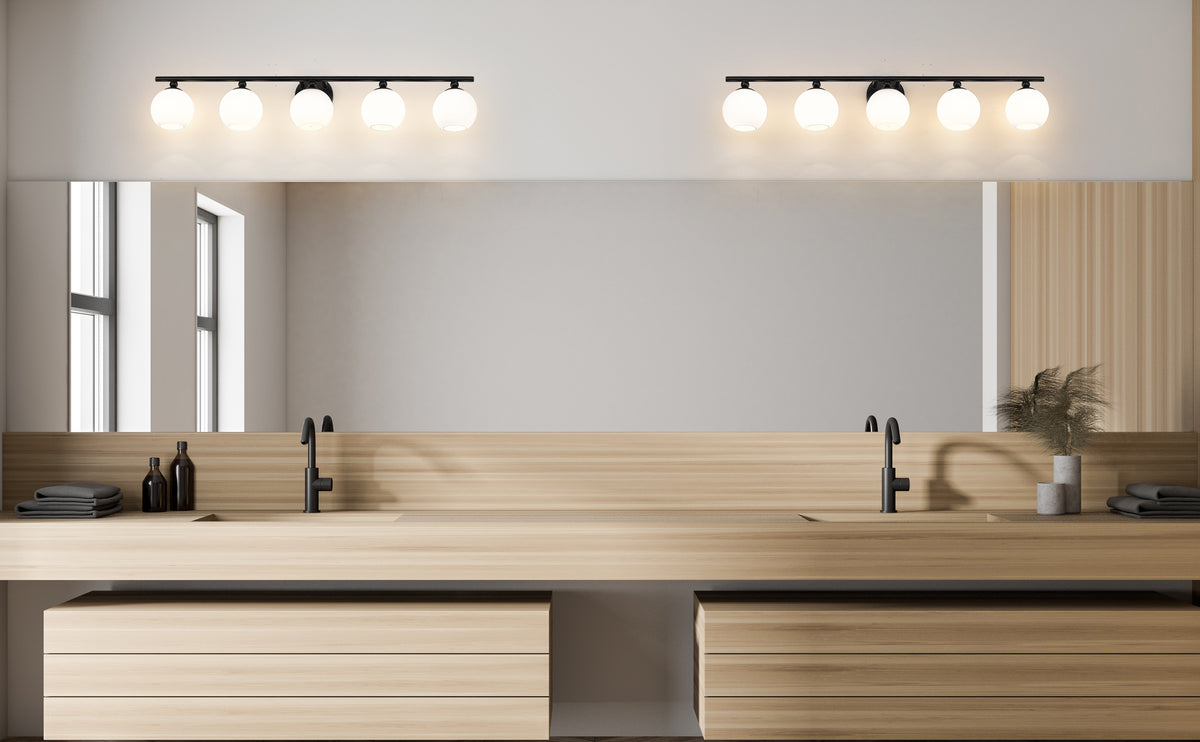 Luminaire de vanité Neoma Noir mat, 38 1/4" – vue 3