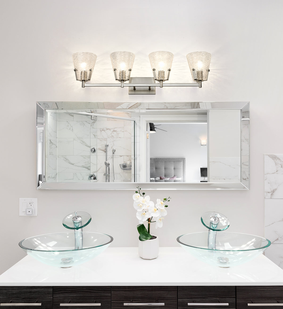 Luminaire de vanité Analia Nickel brossé, 36" – vue 3