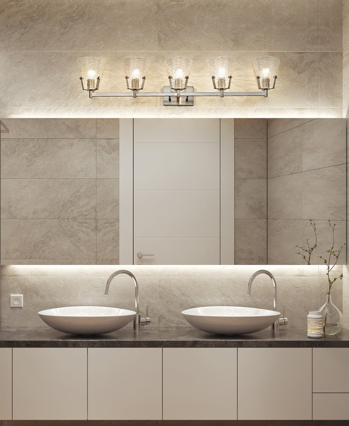 Luminaire de vanité Analia Nickel brossé, 45 3/4" – vue 2