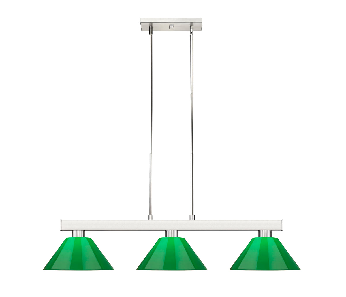 Suspension linéaire multiple Cobalt Nickel brossé, Vert – vue 3