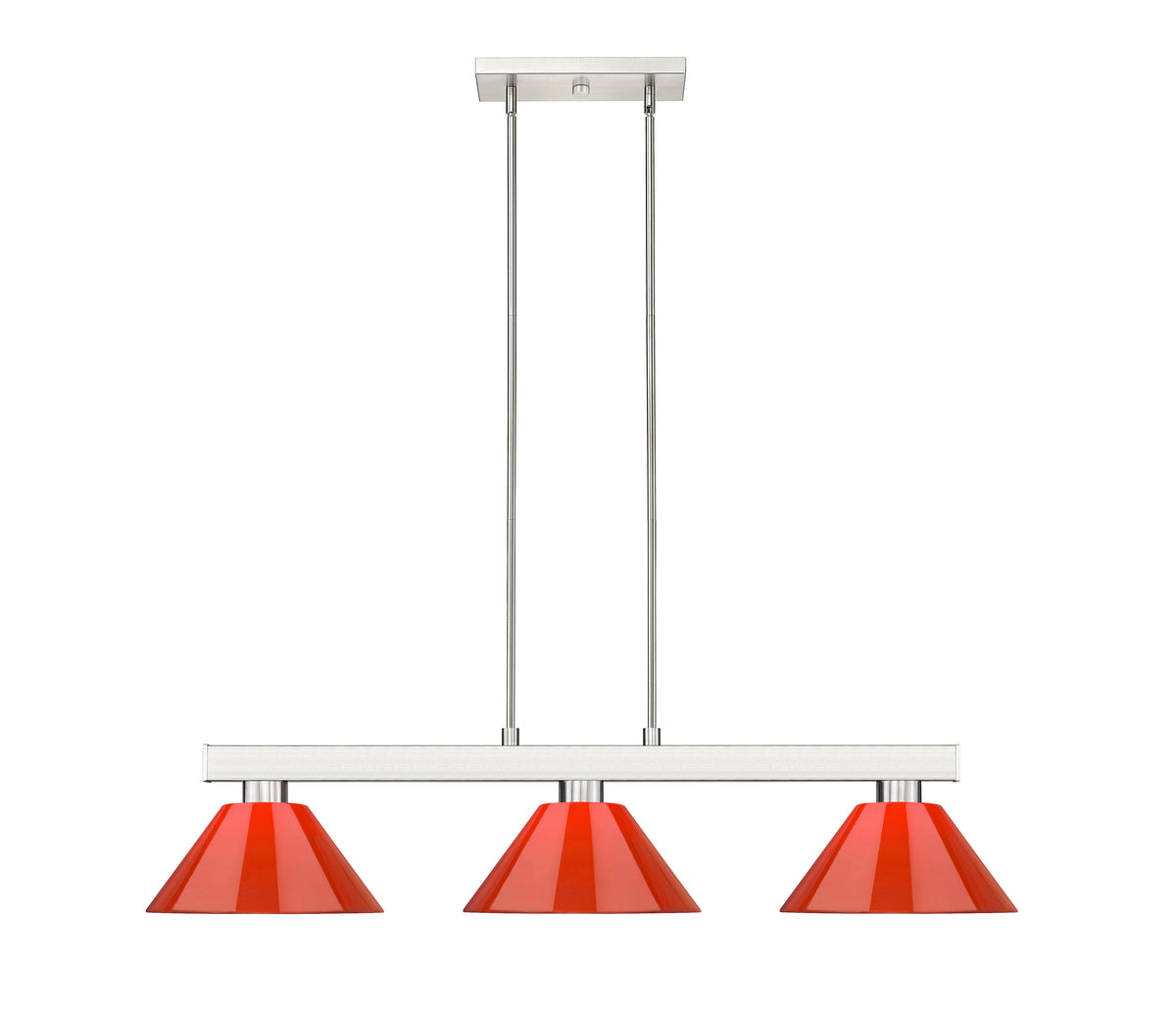 Suspension linéaire multiple Cobalt Nickel brossé, Rouge – vue 3