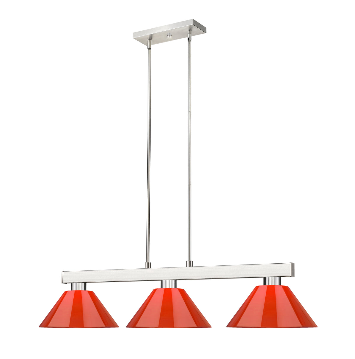 Suspension linéaire multiple Cobalt Nickel brossé, Rouge – vue 4