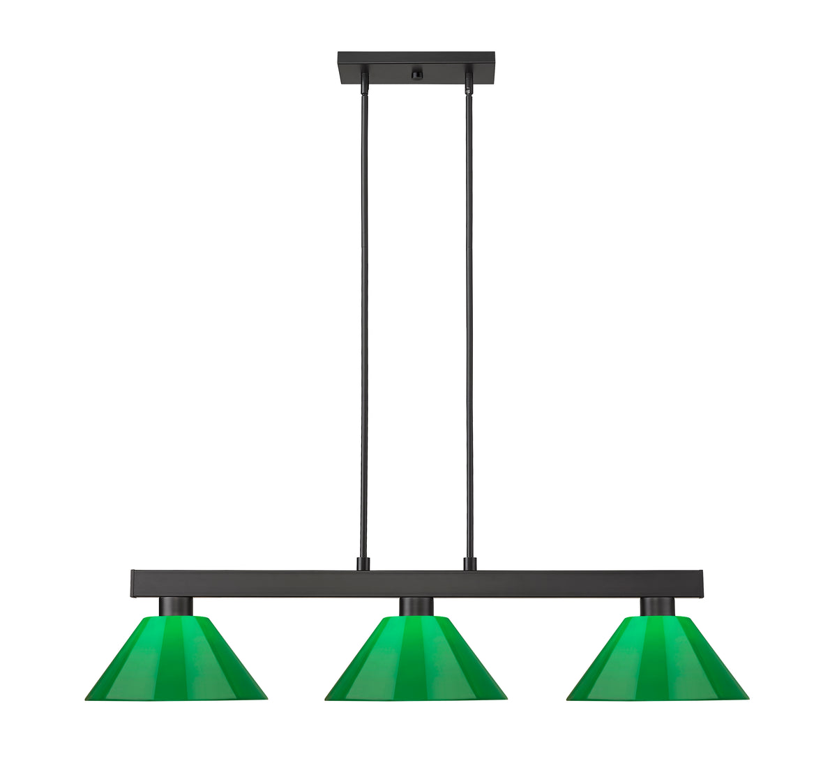 Suspension linéaire multiple Cobalt Noir mat, Vert – vue 3