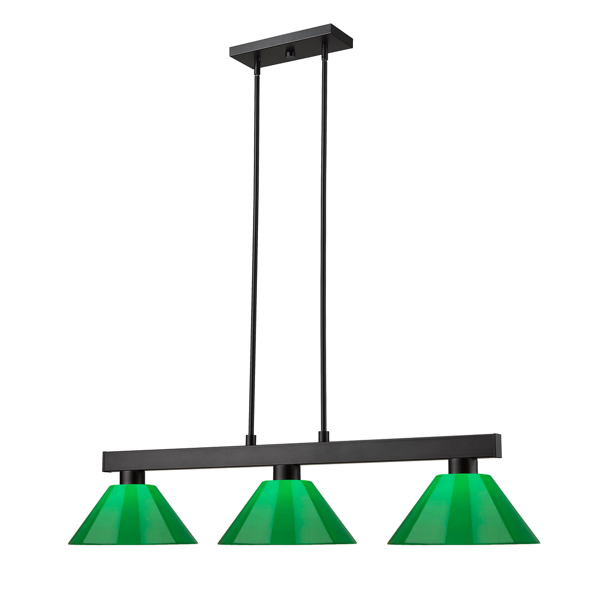 Suspension linéaire multiple Cobalt Noir mat, Vert – vue 4