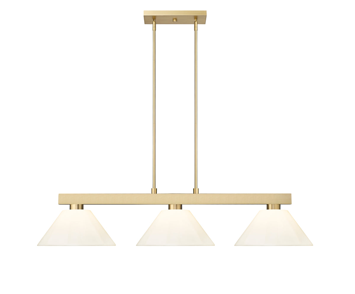 Suspension linéaire multiple Cobalt Or moderne, Blanc – vue 3