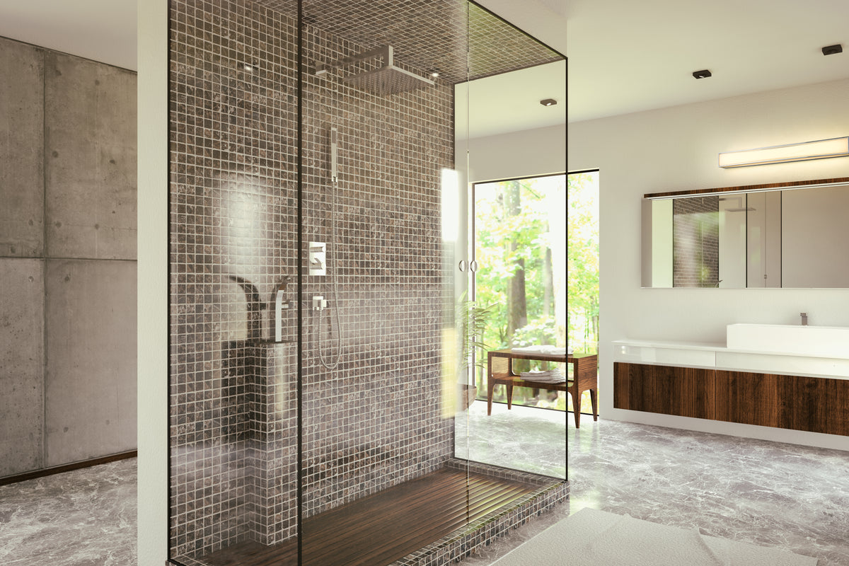 Barre d'éclairage de salle de bain Baden Chrome, 46" – vue 2