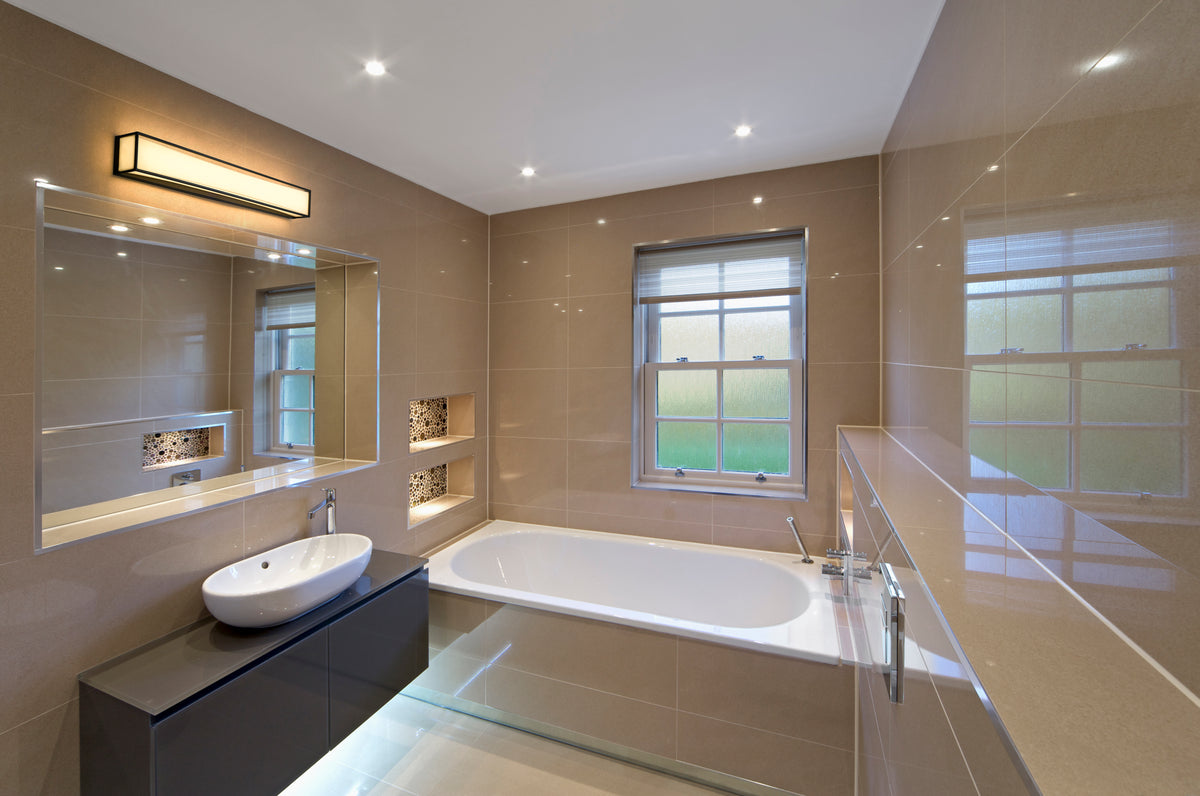 Barre d'éclairage de salle de bain Baden Noir mat, 46" – vue 2