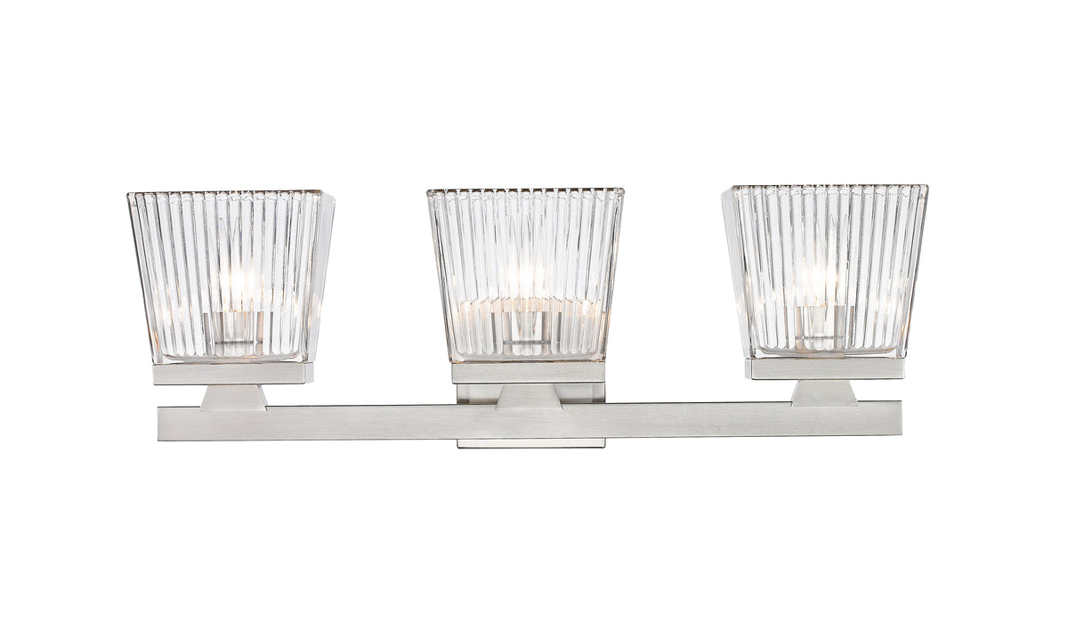 Luminaire de vanité Astor Nickel brossé, Transparent, 23" – vue 5