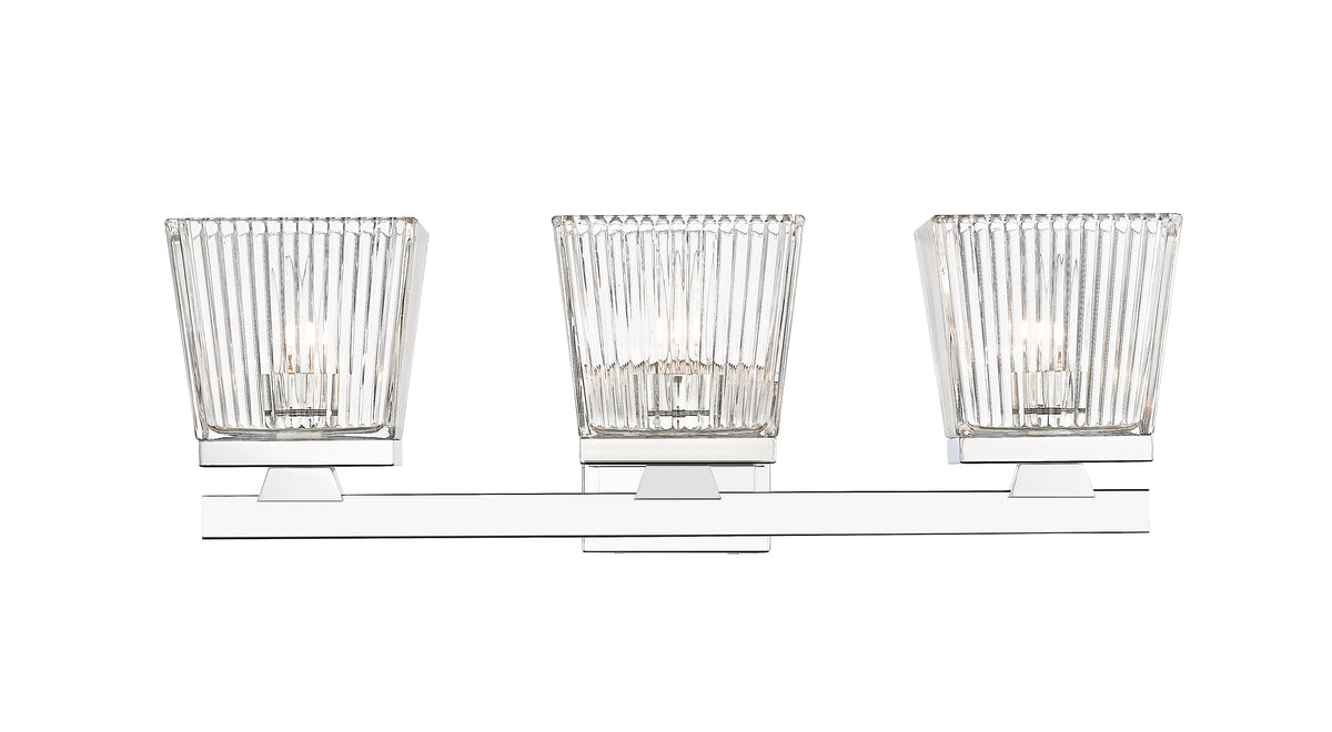 Luminaire de vanité Astor Chrome, Transparent, 23" – vue 5
