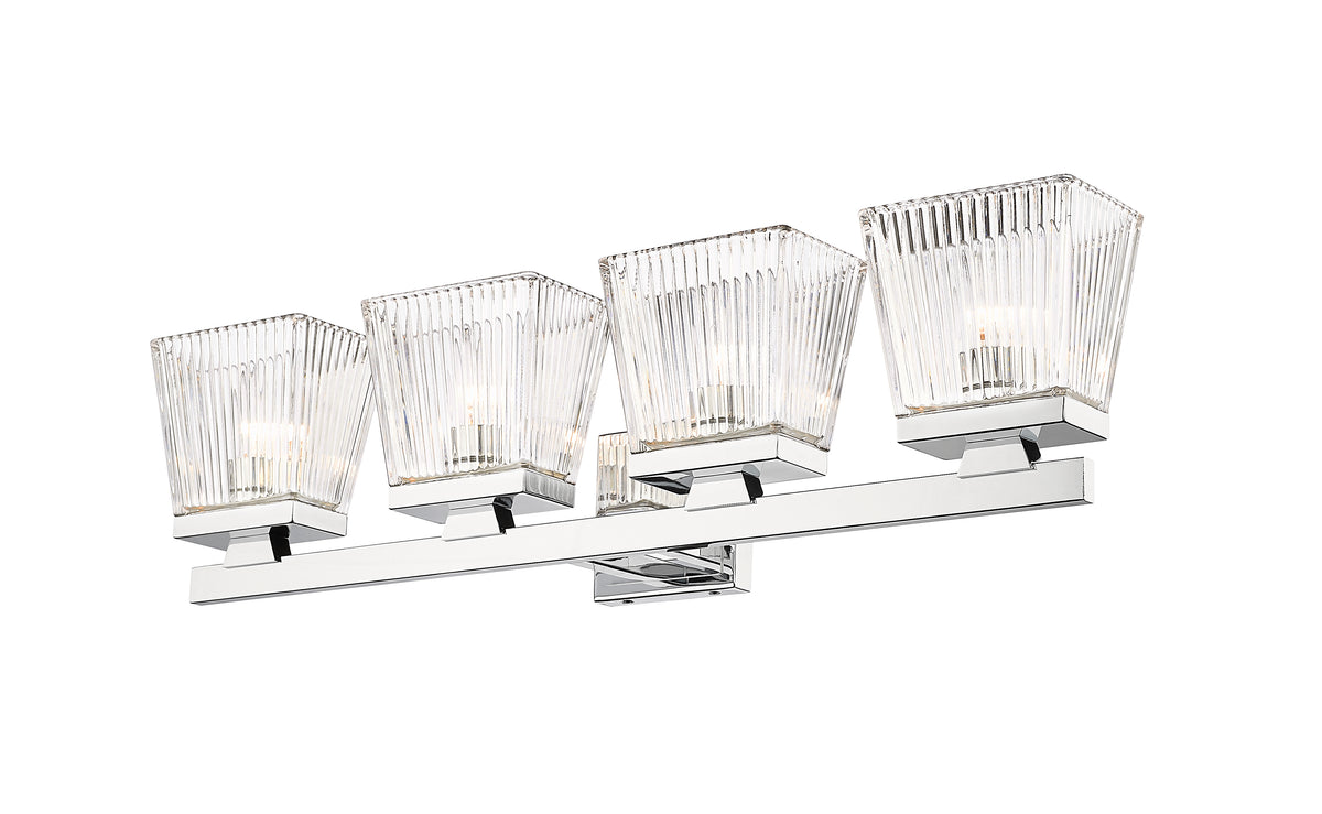 Luminaire de vanité Astor Chrome, Transparent, 29" – vue 4