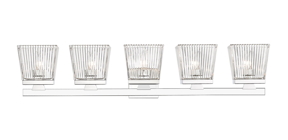 Luminaire de vanité Astor Chrome, Transparent, 36" – vue 5