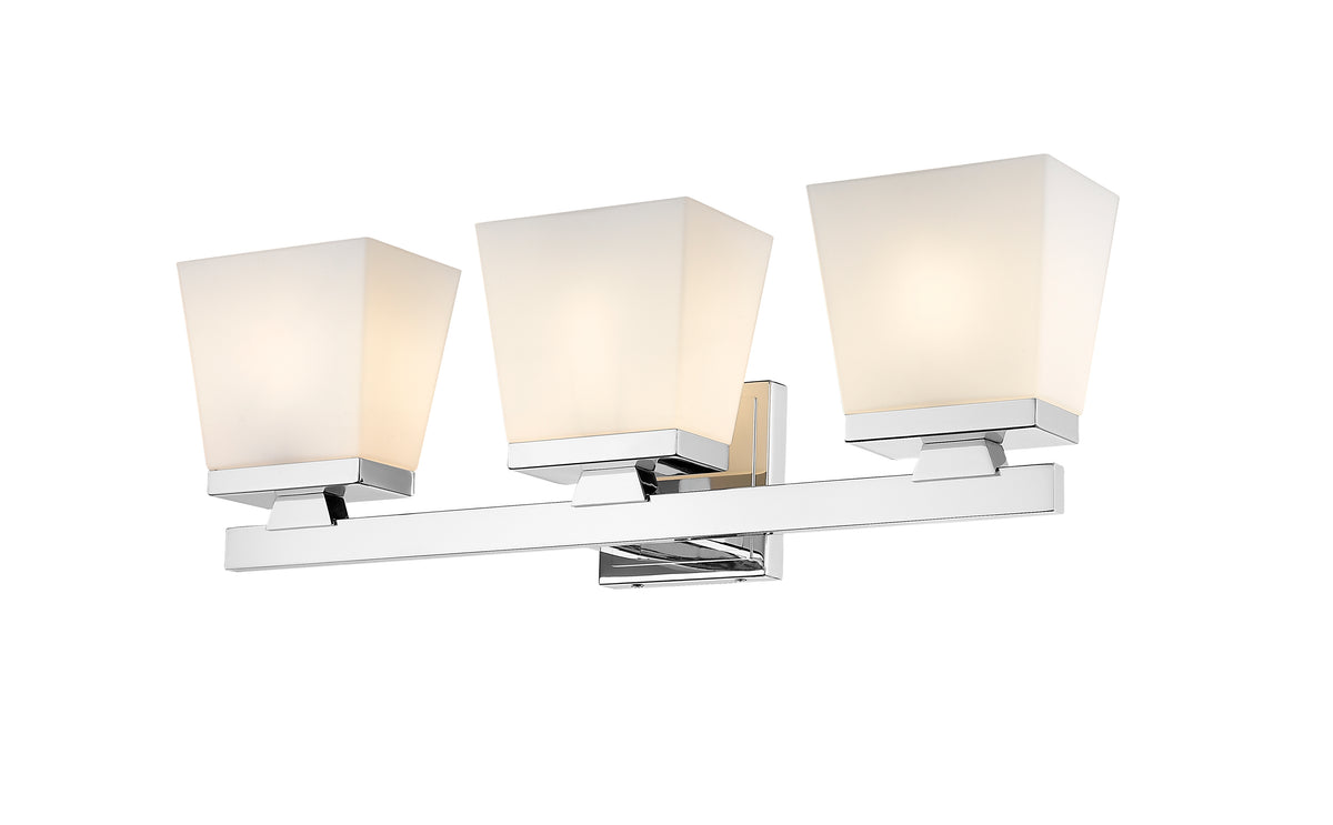 Luminaire de vanité Astor Chrome, Opale givrée, 23" – vue 5