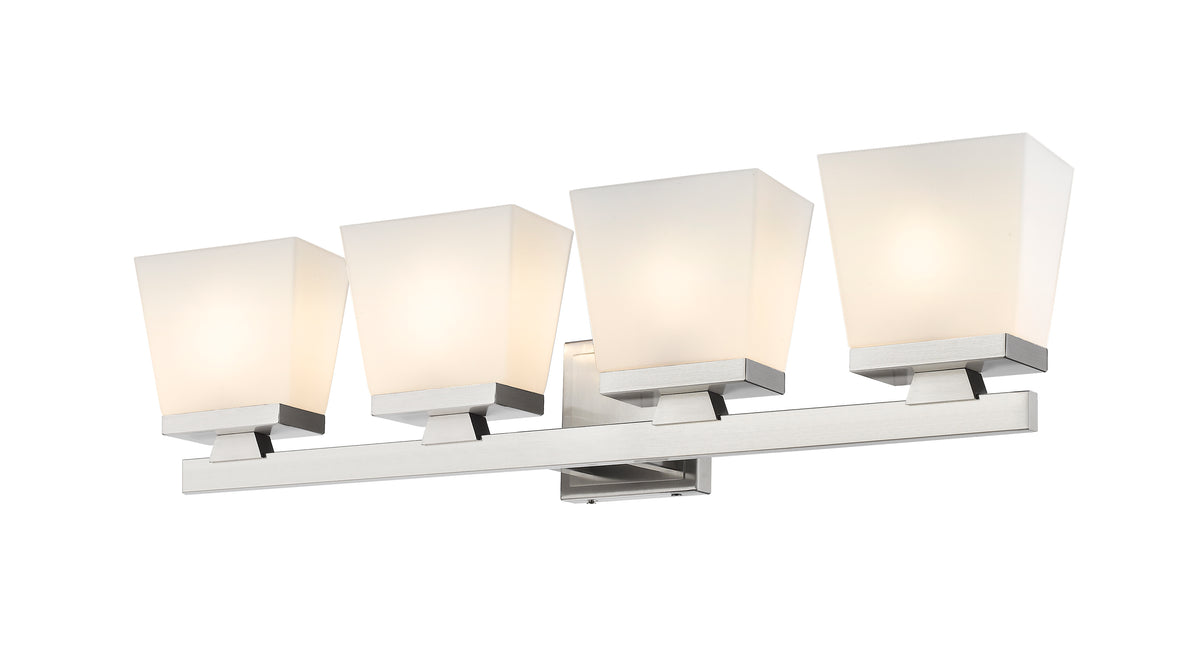 Luminaire de vanité Astor Nickel brossé, Opale givrée, 29" – vue 4