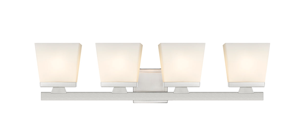 Luminaire de vanité Astor Nickel brossé, Opale givrée, 29" – vue 5