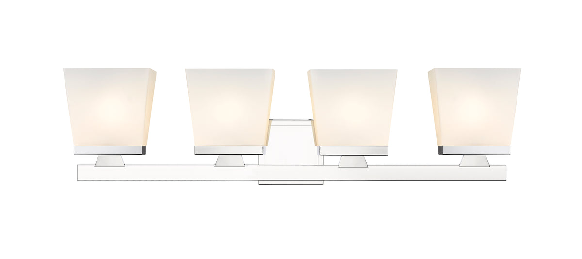 Luminaire de vanité Astor Chrome, Opale givrée, 29" – vue 5