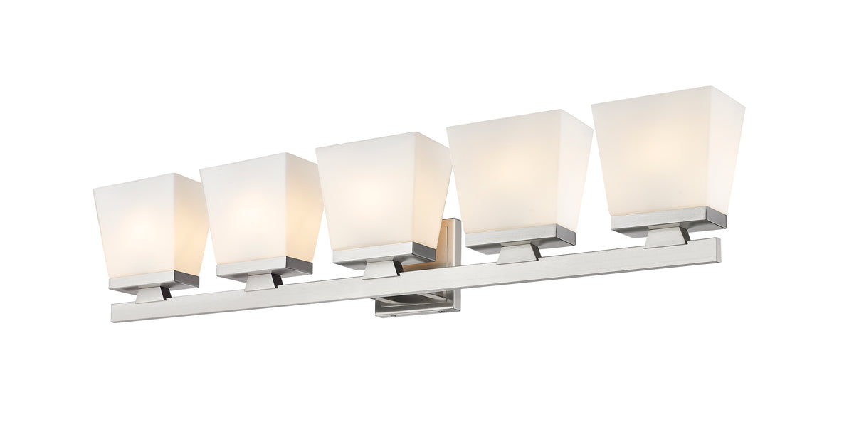 Luminaire de vanité Astor Nickel brossé, Opale givrée, 36" – vue 4