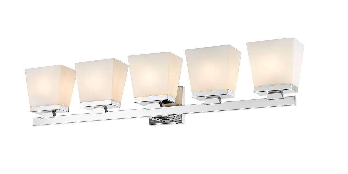 Luminaire de vanité Astor Chrome, Opale givrée, 36" – vue 5