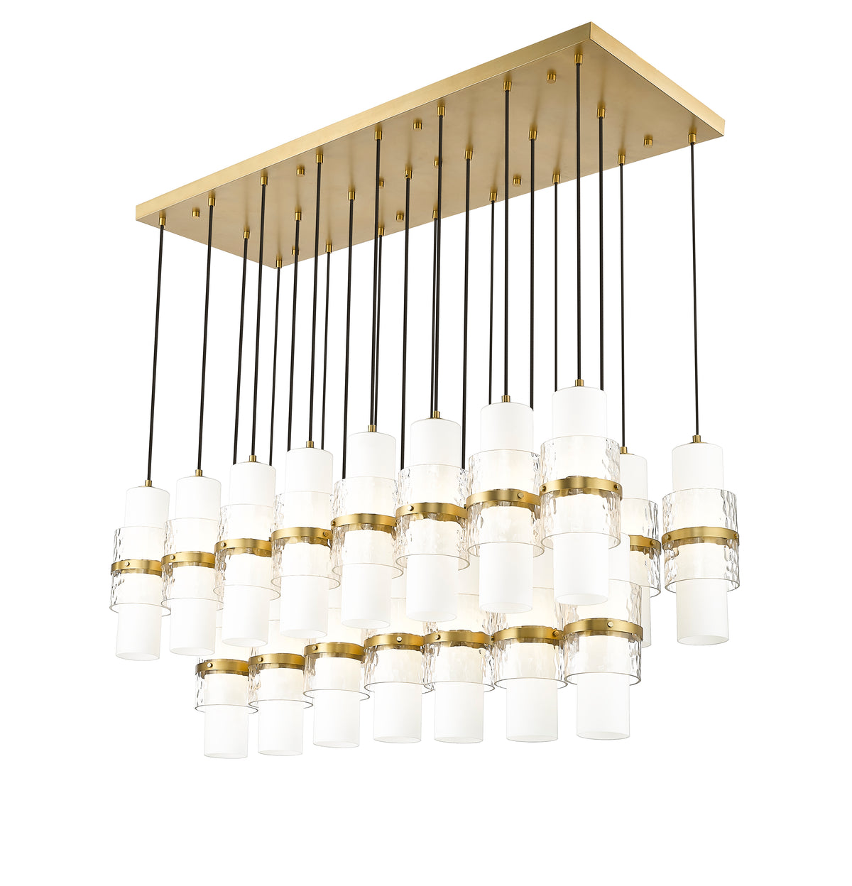 Suspension linéaire multiple Cayden Or moderne, nombre ampoules 23 – vue 5