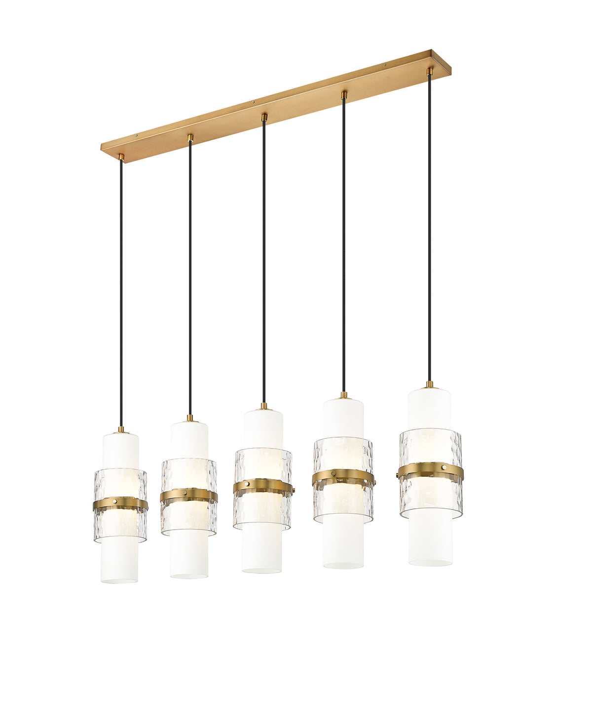 Suspension linéaire multiple Cayden Or moderne, nombre ampoules 5 – vue 5