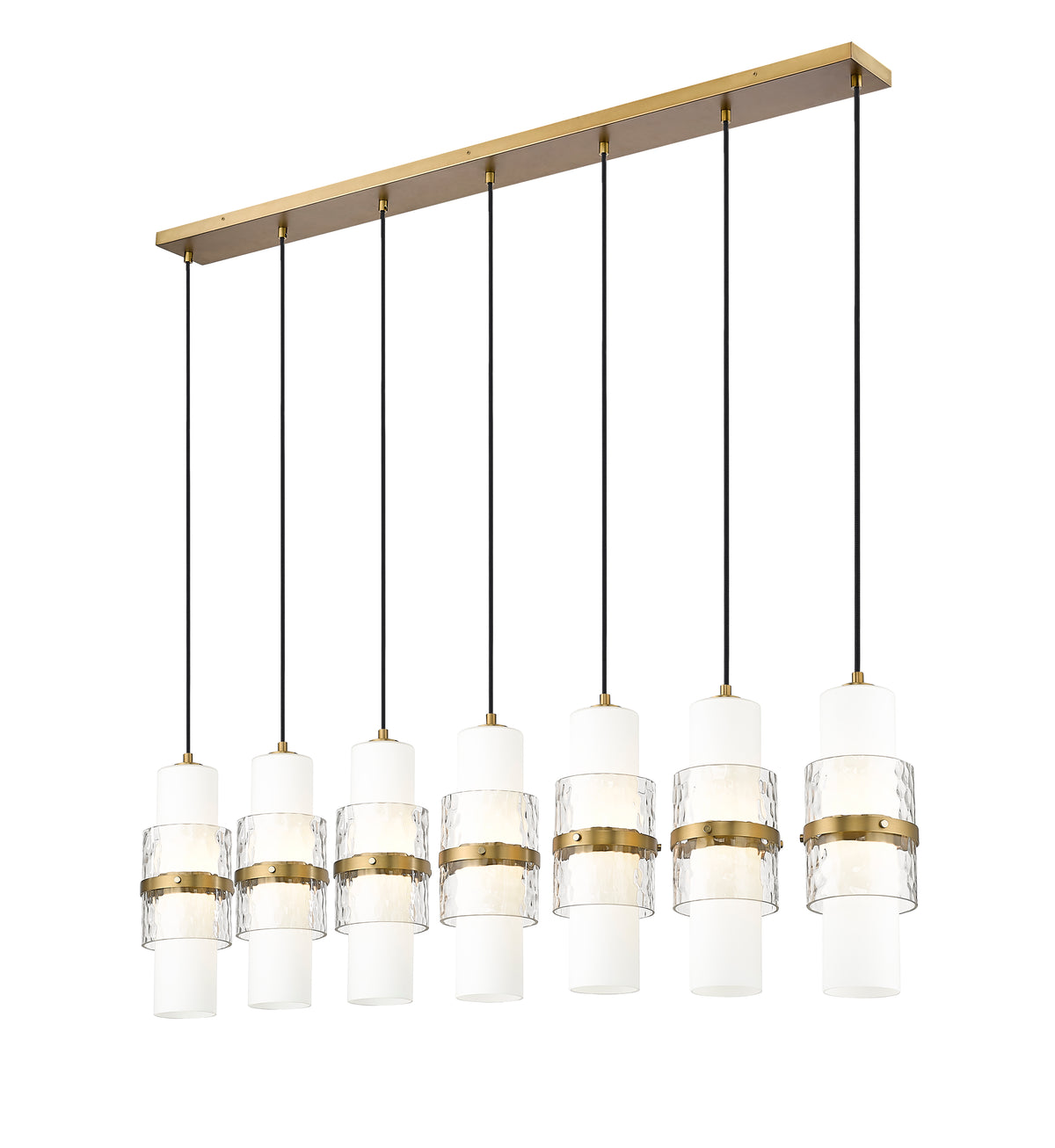 Suspension linéaire multiple Cayden Or moderne, nombre ampoules 7 – vue 5