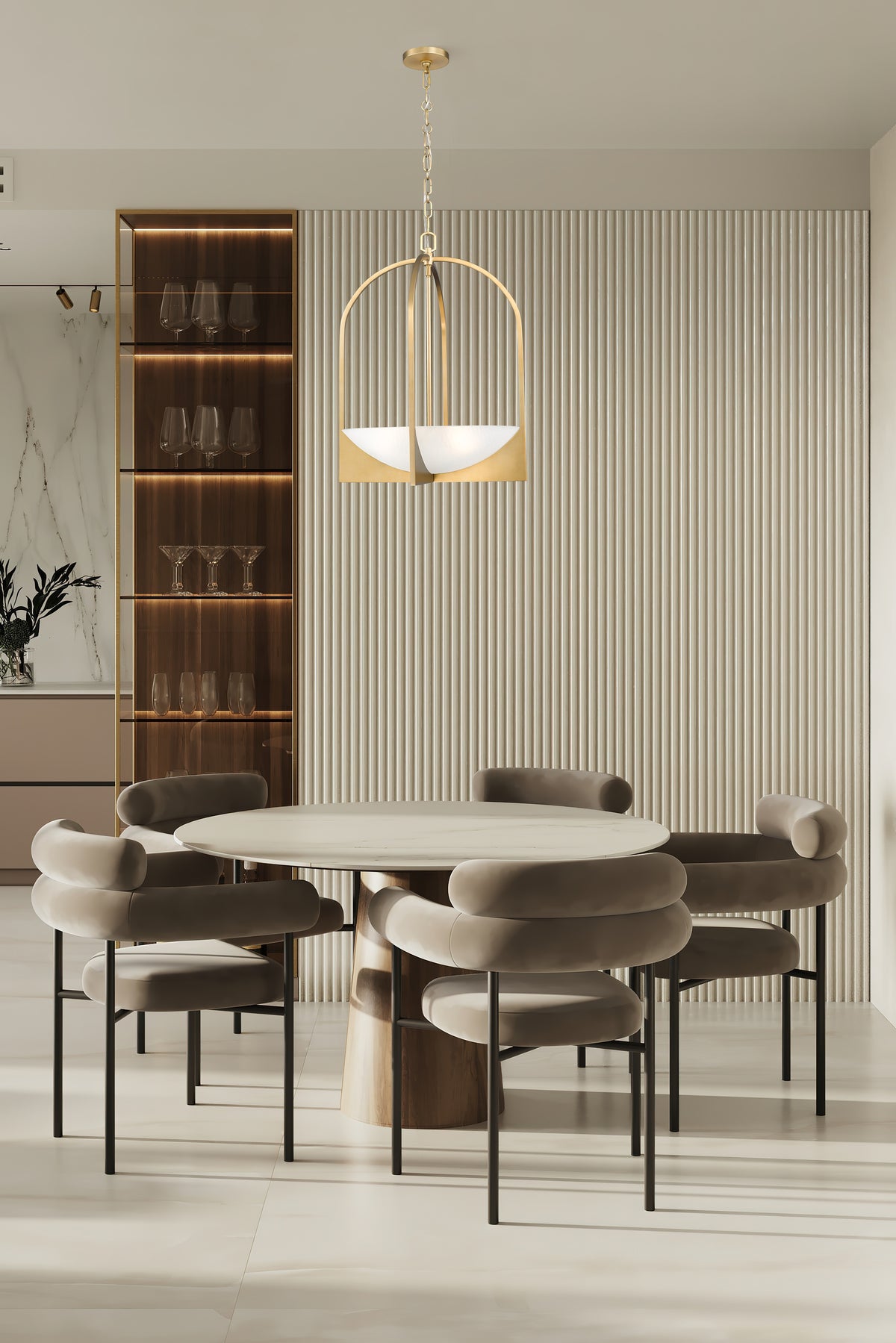 Suspension Devon Or moderne – vue 3