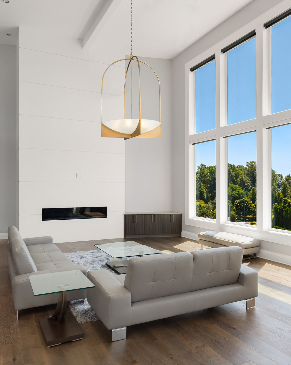 Lustre Devon Or moderne, 32" – vue 2