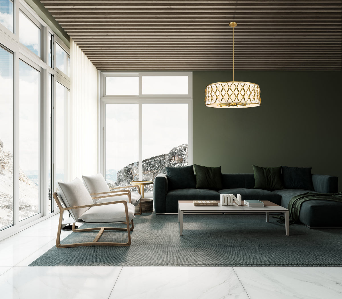 Suspension Harden Or moderne, 32" – vue 3