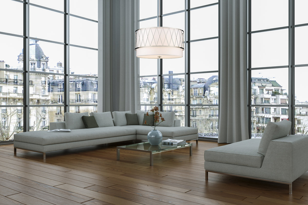 Lustre Dalton Nickel brossé – vue 2