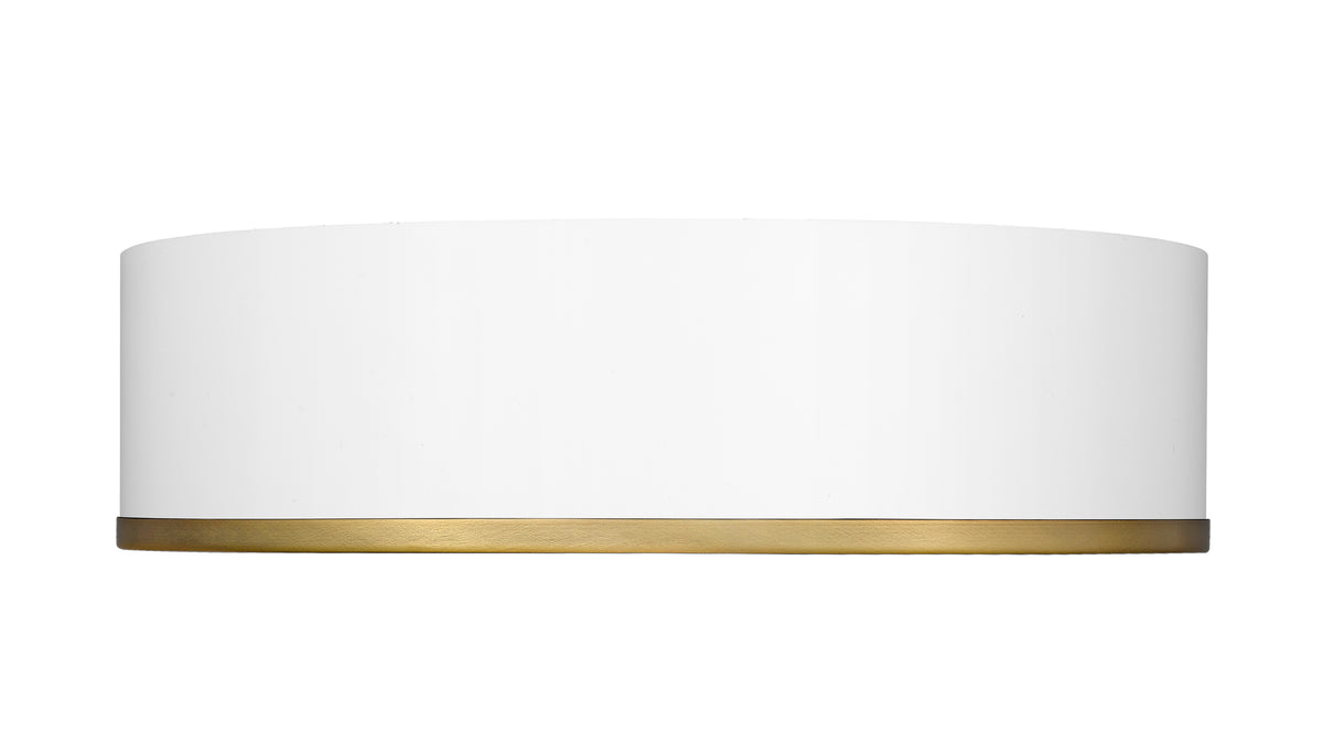 Plafonnier Arlo Blanc mat + Laiton bruni, 20 1/4" – vue 4