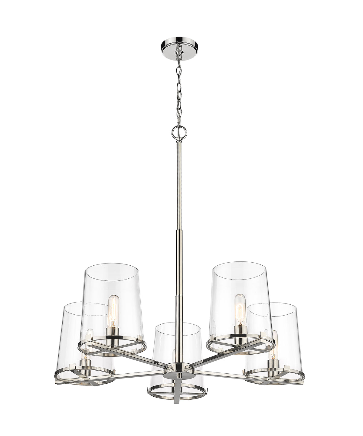 Lustre Callista Nickel poli, 33" – vue 5