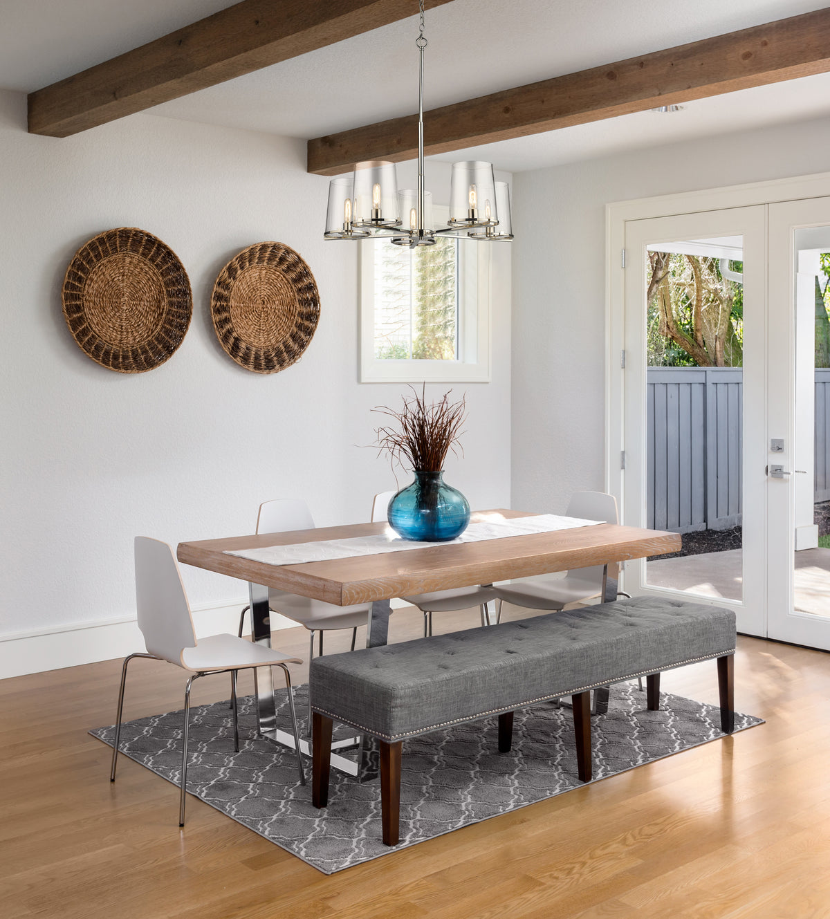 Lustre Callista Nickel poli, 33" – vue 3
