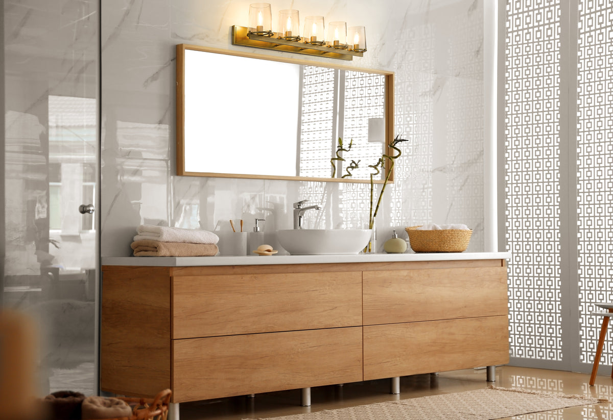 Luminaire de vanité Callista Laiton frotté, 47" – vue 3