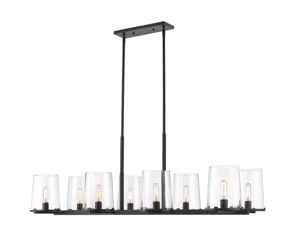 Suspension linéaire Callista Noir mat, nombre ampoules 8 – vue 5