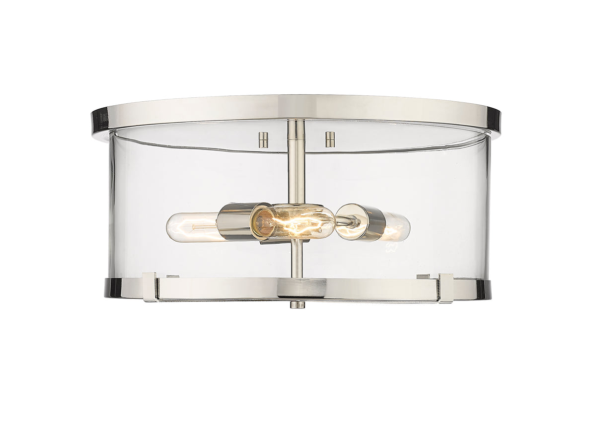 Plafonnier Callista Nickel poli – vue 4
